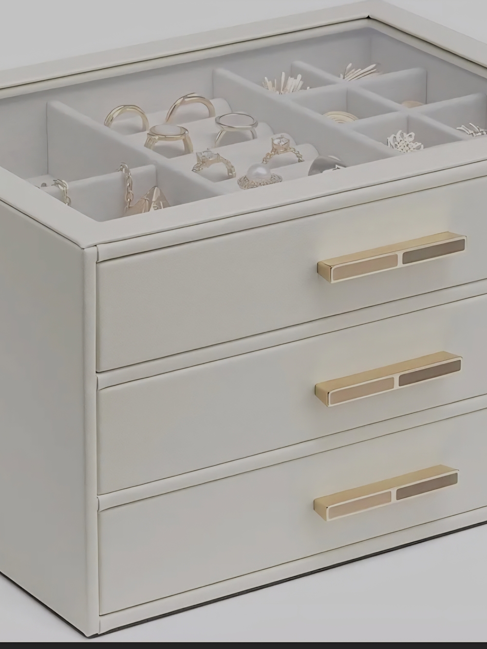 Luxury Jewelry Box With 3 Layers Of Drawers